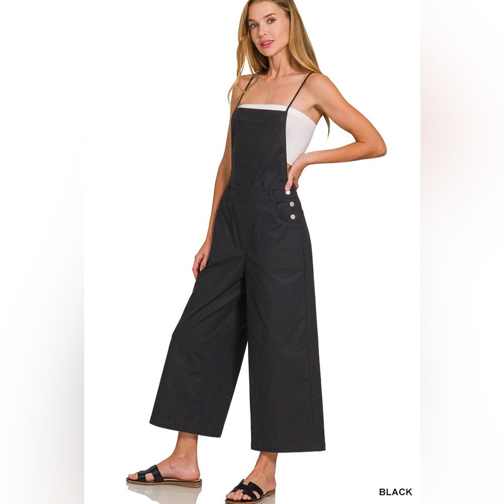 Zenana-Elegant Black Wide-Leg Jumpsuit